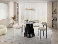 WFL GROUP Esstisch Rund Ausziehbar mit Lamellen im Loft-Stil &ndash; 100 bis 180 cm...