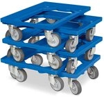BRB 6X Logistikroller/Transportroller f&uuml;r Kisten 600x400 mm, Tragkraft 250 kg...