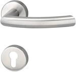 Dr&uuml;ckergarnitur ARC - auf Rosette, PZ, 38 - 45, Edelstahl matt