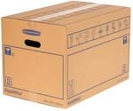 Fellowes 6207301 Smooth Move Stabiler, doppellagiger Umzugskarton, 10 St&uuml;ck, Braun,