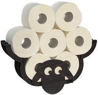 DanDiBo Toilettenpapierhalter Schaf Wand Schwarz Holz Toilettenrollenhalter WC