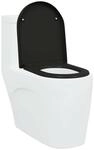 vidaXL Toilettensitz Schwarz 49 x 36 x 4 cm Duroplast