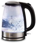 KHG WK-1715GES Wasserkocher Glas. LED, 1,7 Liter, Kalkfilter, Trockengehschutz &