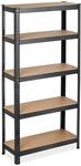 Relaxdays 2 x Schwerlastregal, HBT: 150 x 75 x 30 cm, Traglast: 875 kg, 5...