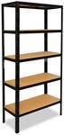 shelfplaza Black 200x80x23 cm Schwerlastregal in schwarz mit 5 B&ouml;den und 175 kg