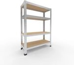 shelfplaza Home 100x75x30 cm Schwerlastregal in verzinkt mit 4 B&ouml;den und 175 kg