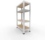 shelfplaza Home 100x30x60 cm Schwerlastregal in verzinkt mit 4 B&ouml;den und 175 kg
