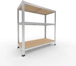 shelfplaza Home 100x100x45 cm Schwerlastregal in verzinkt mit 3 B&ouml;den und 175 kg