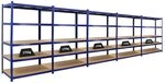 PROREGAL Mega Deal 5X Schwerlastregal Taurus Blau 180x120x60cm mit Fachlast...