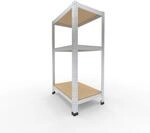 shelfplaza Home 100x40x60 cm Schwerlastregal in verzinkt mit 3 B&ouml;den und 175 kg