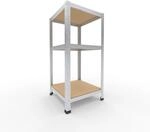 shelfplaza&reg; 100x50x50cm Home Schwerlastregal verzinkt/Metallregal mit 3