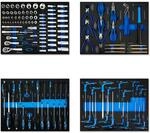 EBERTH Multitool Werkzeug Set 134 Teile F&uuml;r Werkzeugwagen, Beschriftete