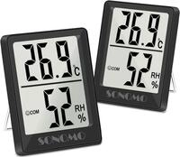 SONOMO Thermo-Hygrometer,2 St&uuml;ck Digital Hygrometer Innen, Thermometer Innen