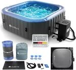 JUSKYS&reg; Whirlpool SpaLuxe &ndash; Aufblasbar, Outdoor & Winterfest, 130...