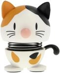 Hoptimist Calico Cat Figure &ndash; Wobbly Desk Pet &ndash; Fun Office Gadget &ndash; Collectible