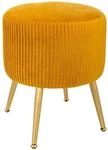 Atmosphera Solaro Hocker Senf, plissierter Samt