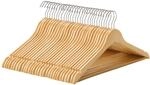 SONGMICS Kleiderb&uuml;gel Holz, 30er Set, B&uuml;gel aus Massivholz, Einkerbungen im