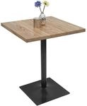 Mendler Bistrotisch HWC-H10, Bartisch Thekentisch, Industrial Gastro Metall Ulme