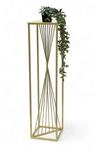 DanDiBo Blumenhocker Metall Gold Eckig 100 cm Blumenst&auml;nder Beistelltisch 96567