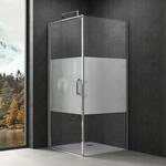 doporro Eck-Duschkabine 90x80x195cm Eckdusche 8mm ESG-Sicherheitsglas