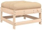 vidaXL Gartenhocker, Sitzhocker mit Kissen Latten-Design, Modular Holz Hocker...