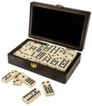 Philos Domino dubbel 9 walnoten Box 20x12,5cm