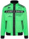 Camp David Herren Leichter Blouson mit Tapes und Artworks Electric Green, 4xl