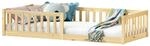 IDIMEX Bodenbett Gustavo mit Rausfallschutz Kiefer Massiv &ndash; Natur 90 x 200 cm