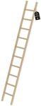 PROREGAL Sprossen-Anlegeleiter Holz ohne Traverse | 10 Sprossen | Leiter,