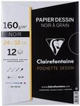 Clairefontaine 96771C Mappe Zeichenpapier (160 g, 24 x 32 cm, 12 B&ouml;gen, ideal f&uuml;r
