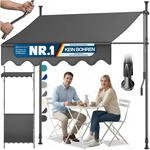 KESSER&reg; Sonnenschutz Markise manuell ausziehbar 250cm | Sonnensegel UV Schutz