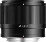 TTArtisan 17 mm AutoFocus F1.8 Metallgeh&auml;use, kompatibel mit Fuji X-Halterung,