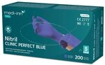 Medi-Inn PRO Clinic Perfect Blue Nitril-Einmalhandschuhe, blau, puderfrei (Gr....