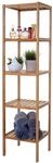 Mendler Badregal HWC-B18, Badezimmer Badschrank Standregal, Bambus - 140x34x33cm