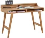 IDIMEX Schreibtisch Luna mit 2 offenen F&auml;chern, Arbeitstisch aus Massivholz in...