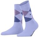Burlington Damen Socken Covent Garden W So Baumwolle gemustert 1 Paar, Blau Sky Blue