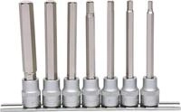 KS Tools 911.1560 3/8" Bit-Stecknuss-Satz Innensechskant, lang, 7-tlg., Farbe