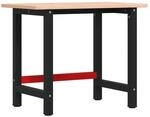 vidaXL Werkbank 100x60x81,5 cm Massivholz Buche Rechteckig, Arbeitstisch,