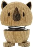 Hoptimist Wooden Rhino Figure &ndash; Woobly Savannah Animal Decoration &ndash; Fun...