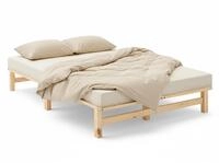 Homestyle4u Holzbett 120x200 Palettenbett mit Lattenrost, Bettgestell Natur...
