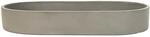 VIVANNO Fiberglas Pflanzschale 35x20x5 cm &ndash; Beton-Design Grau, Ovale...