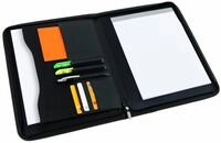 ALBA Konferenzmappe mit Rei&szlig;verschluss/2502 280x28x360 mm schwarz PU