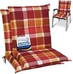 Beautissu 2er Set Sunny RO Niedriglehner Auflagen Set f&uuml;r Gartenst&uuml;hle 100x50...