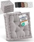 Beautissu 2er Set Bodenkissen Sitzkissen 50x50 cm - Dickes Matratzenkissen 10cm...