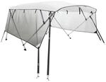 vidaXL 4 Bow Bimini Top mit Mesh-Seitenteilen, Bootsverdeck mit Aluminiumrahmen,