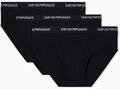 Emporio Armani Man's Core Logoband 3-Pack Slip, Schwarz, XXL,