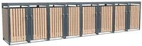 Westmann M&uuml;lltonnenbox Planta | F&uuml;r 8X 240 L M&uuml;lltonnen | M&uuml;llbox mit Pflanzdach
