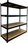 QUICK STAR Schwerlast Lagerregal 150x60x180cm 4 B&ouml;den Standregal f&uuml;r Garage