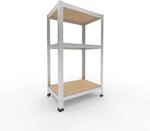 shelfplaza&reg; 100x60x40cm Home Schwerlastregal verzinkt/Metallregal mit 3