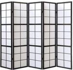 Homestyle4u Raumteiler Trennwand Holz Paravent Innen 5 teilig Shoji Reispapier...